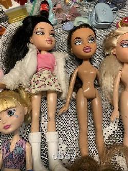 Huge Bratz Barbie Doll Lot 19 Dolls Clothing Galore Witch Bratzillaz Rare Htf