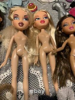 Huge Bratz Barbie Doll Lot 19 Dolls Clothing Galore Witch Bratzillaz Rare Htf