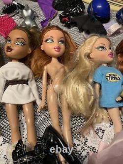 Huge Bratz Barbie Doll Lot 19 Dolls Clothing Galore Witch Bratzillaz Rare Htf