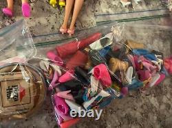 Huge Lot 300+PCS VTG 60s-80s Barbies+Ken Dolls, Clothes, Accessories+More READ