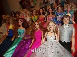 Huge Lot! 50 Barbie And Ken Dolls 1970's-modern Dressed Boy And Girl Dolls