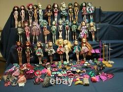 Huge Lot Monster High First Wave & Ever After First Chapter Dolls + accessories