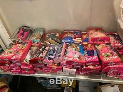 Huge Lot Of 60 Vintage Mattel Barbie Dolls All New In Boxes Mostly 90s