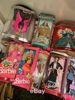 Huge Lot Of 60 Vintage Mattel Barbie Dolls All New In Boxes Mostly 90s