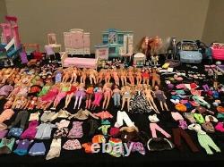 Huge Lot Of Barbie Doll Item Cars Pool Furniture Clothes Horses Babies Kelly Ken