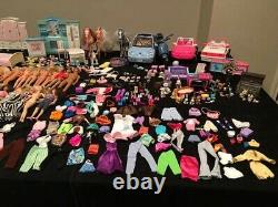 Huge Lot Of Barbie Doll Item Cars Pool Furniture Clothes Horses Babies Kelly Ken