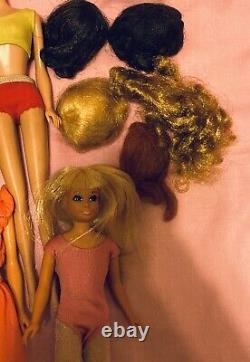 Huge Lot Of Vintage 1960s Barbies, Clothes And Case