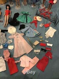 Huge Lot Vintage 60s 70s Barbie dolls, clothes, accessories, Carrying Case RARE