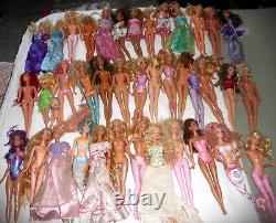 Huge Lot Vintage Barbie Dolls 40 In All