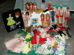 Huge Lot Vintage Barbie, Ken, Skipper, Scooter, Clothes, Cases 1960's