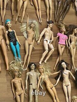 Huge Lot of 115 Dolls Mixed Disney Barbies Vintage