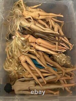 Huge Lot of 115 Dolls Mixed Disney Barbies Vintage