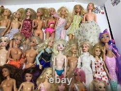 Huge Lot of 64 Vintage to Modern Barbie Disney & Other Dolls