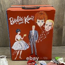 Huge Vintage Barbie Ken Lot 1960s #6 With Closet Clothes Pamphlets Accessories