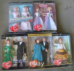 I Love Lucy Barbie Dolls Collection, Lot of15 NRFB Free Ship U. S