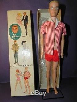 Ken Blond Ancien Doll Mattel / Vintage Barbie 1962 Dans sa boite d' origine