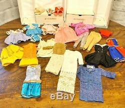 LOT 1960s Barbie Allan Ken Francie Skipper with Case Clothes Wigs Accessories Book