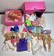 LOT 9 Barbie Dolls & 2 Fashion Trunk Dresses Accessories And More, Vintage