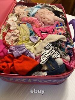LOT OF VINTAGE. CASES OF Barbie Doll Clothes & ACCESSORIES
