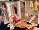 LOT TWO Great 1960's Ponytail Barbies PLUS Double Case & Outfits