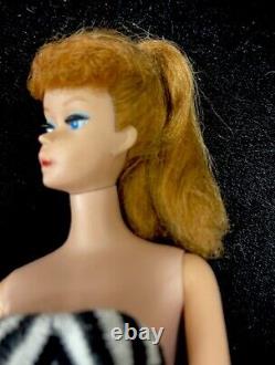 LOT TWO Great 1960's Ponytail Barbies PLUS Double Case & Outfits