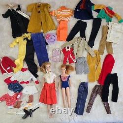 LOT Vtg 1960's Mattel BARBIE Ponytail #4 & Skipper Doll with Original Outfits +Ken