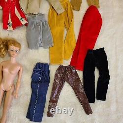 LOT Vtg 1960's Mattel BARBIE Ponytail #4 & Skipper Doll with Original Outfits +Ken