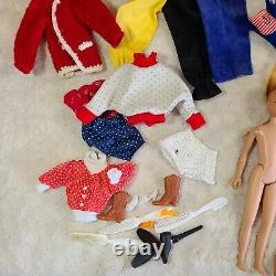 LOT Vtg 1960's Mattel BARBIE Ponytail #4 & Skipper Doll with Original Outfits +Ken