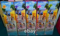 LOT of 5-NIB-2001 PALM BEACH BARBIE, STEVEN, SKIPPER, LEA & CHRISTIE DOLLS-POOL