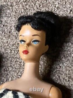 LOT of RARE BARBIE Dolls BRUNETTE SWIMSUIT Clothes Accessories EARLY 1960's