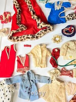 LOT of RARE BARBIE Dolls BRUNETTE SWIMSUIT Clothes Accessories EARLY 1960's