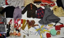 LOT of Vintage 1960s BARBIE, Tammy, Midge, Friends CLOTHES & Cases & Accessories
