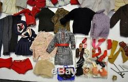 LOT of Vintage 1960s BARBIE, Tammy, Midge, Friends CLOTHES & Cases & Accessories