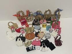 LOT of over 39 Barbie purses and shopping bags