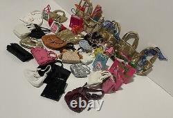 LOT of over 39 Barbie purses and shopping bags