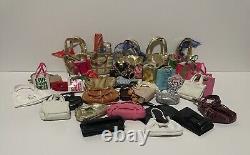 LOT of over 39 Barbie purses and shopping bags