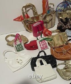 LOT of over 39 Barbie purses and shopping bags