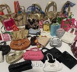 LOT of over 39 Barbie purses and shopping bags