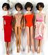 LOT (x4) Black Bubblecut Barbie Dolls toys JAPAN Mattell + Dresses american girl