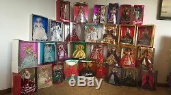 Large Barbie Collection Lot of 31 Barbie Dolls, Holiday & other collections