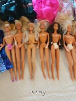 Large Lot Of 28 1960's Barbie Dolls 19 With Clothes 9 WithO