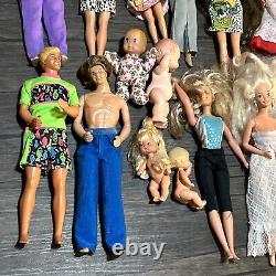 Large Lot Of Vintage Barbie Dolls / Cases / Clothes Accessories GOOD CONDITION