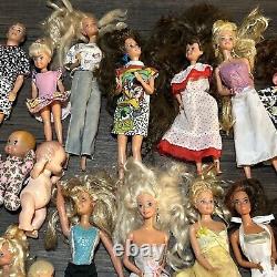 Large Lot Of Vintage Barbie Dolls / Cases / Clothes Accessories GOOD CONDITION