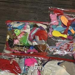 Large Lot Of Vintage Barbie Dolls / Cases / Clothes Accessories GOOD CONDITION