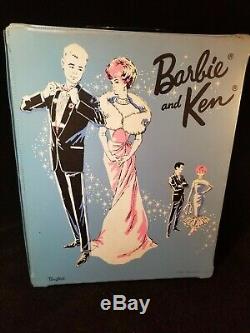 Large Lot Vintage Barbie Ken 1960 Dolls Blue Case Clothes Accessories 100+ piece