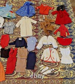 Large Old Vintage Barbie Doll Mattel Clothing Outfits 900 Series Pak Theatre Lot