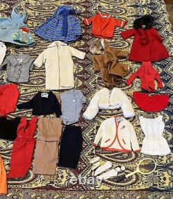 Large Old Vintage Barbie Doll Mattel Clothing Outfits 900 Series Pak Theatre Lot