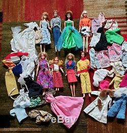 Large Vintage TLC 8 Barbie Dolls + Clothing Lot