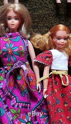 Large Vintage TLC 8 Barbie Dolls + Clothing Lot