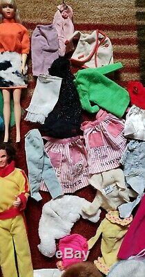 Large Vintage TLC 8 Barbie Dolls + Clothing Lot